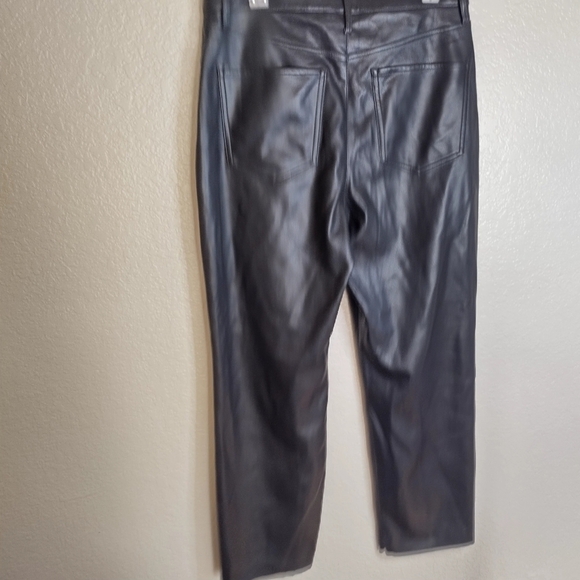 Express super high waisted faux leather modern straight pant sz 12 petite - Picture 9 of 12
